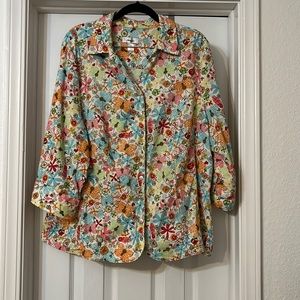 CJ Banks Ladies Floral Top Jacket Size X
